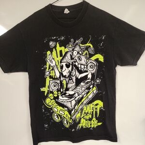 Rare 2011 Mat the Alien Promo Black Tee DJ Streetwear Graphic Deadstock Alstyle